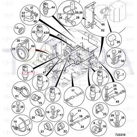 JCB Part No.# 721/11319, HARNESS MAIN JS210 - JCB Spare Parts