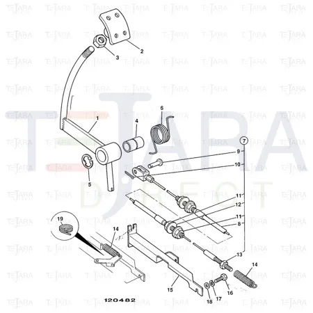 JCB Part No.# 910/37700, ACCEL CABLE - JCB Spare Parts