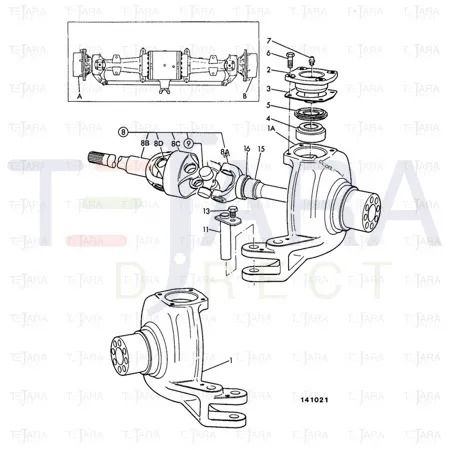 JCB Part No.# 914/86403, YOKE DOUBLE - JCB Spare Parts