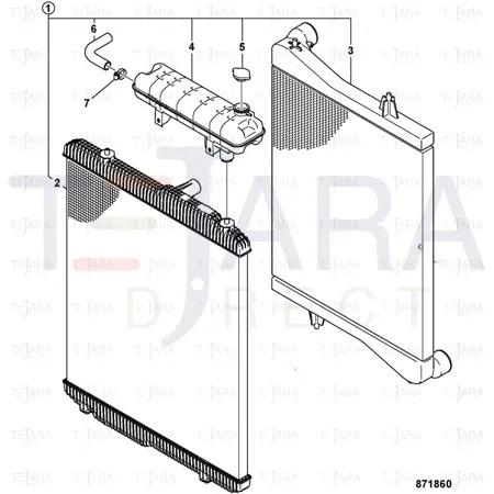 JCB Part No.# SC1744768, Cap coolant pressu - JCB Spare Parts