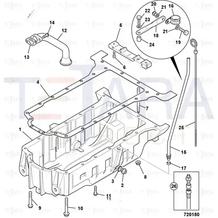 JCB Part No.# 830/11820, TUBE dipstick - JCB Spare Parts