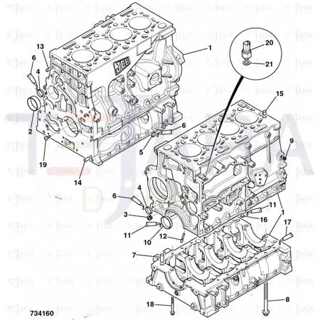 JCB Part No.# 320/00805, PLUG.CORE.16mm DIA.(KANBAN)new 00896 - JCB Spare Parts
