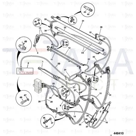 JCB Part No.# 629/80109, HOSE 5/8BSP 9010mm - JCB Spare Parts