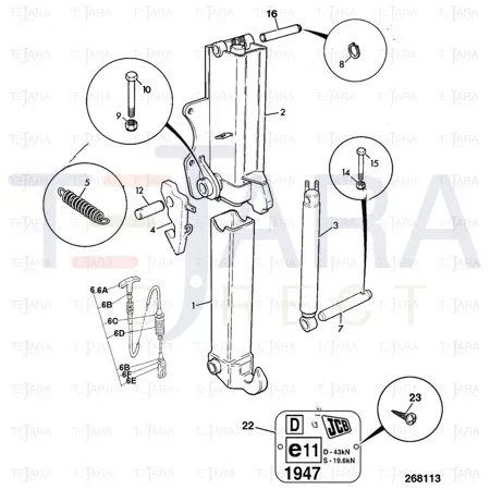 JCB Part No.# 1315/3410Z, BOLT M10x40 - JCB Spare Parts