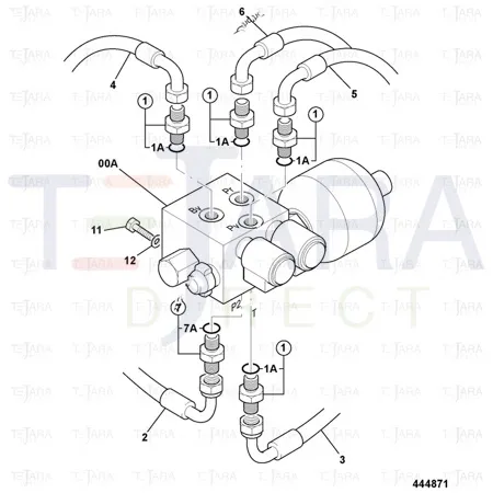 JCB Part No.# 649/51244, HOSE -SERVO - JCB Spare Parts