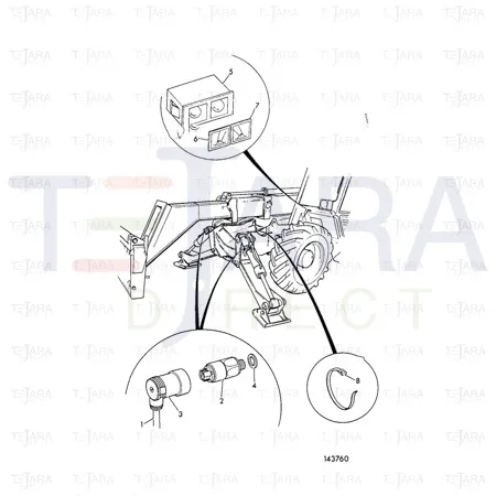 JCB Part No.# 701/80359, SWITCH, 1/4" BSP PRESSURE - JCB Spare Parts