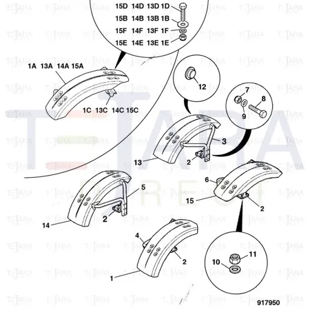 JCB Part No.# 332/C3985, SS.P.N400/D5444 FENDER RIGHT HAND - JCB Spare Parts