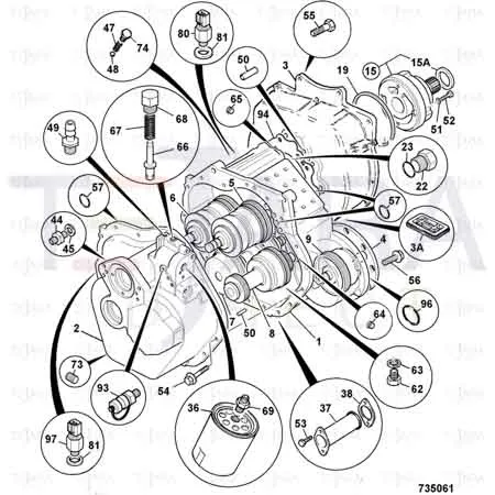JCB Part No.# 458/20611, HOSE ADAPTOR - JCB Spare Parts