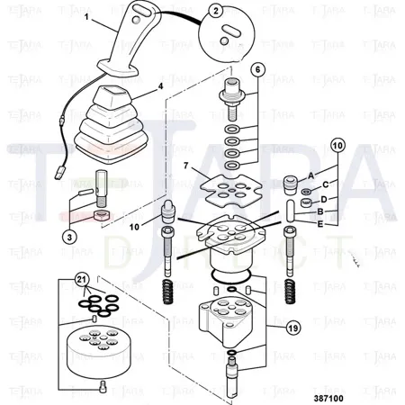 JCB Part No.# 998/10450, KIT, PLUNGER - PORTS 1  3 - JCB Spare Parts