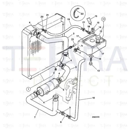 JCB Part No.# 830/00642, CONNECTING PIPE - JCB Spare Parts