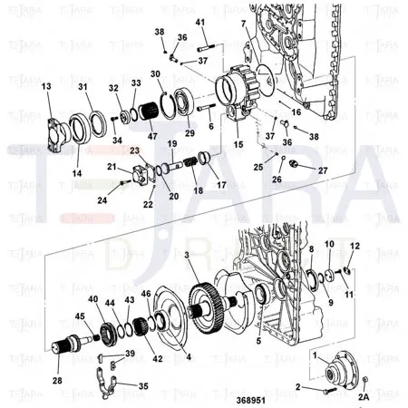 JCB Part No.# 907/20009, Bearing roller - JCB Spare Parts