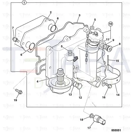 JCB Part No.# 320/04179, O RING.OIL COOL.DRN.PLUG - JCB Spare Parts