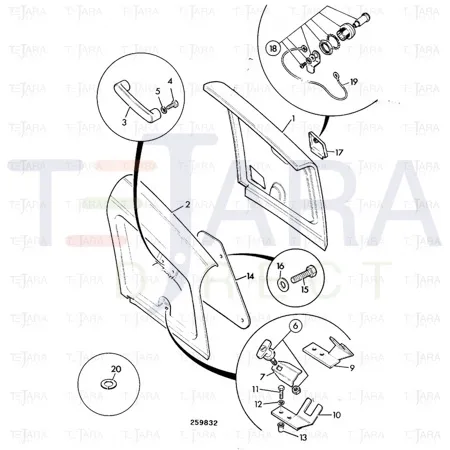 JCB Part No.# 123/06309, COVER ACCESS FLAP - JCB Spare Parts