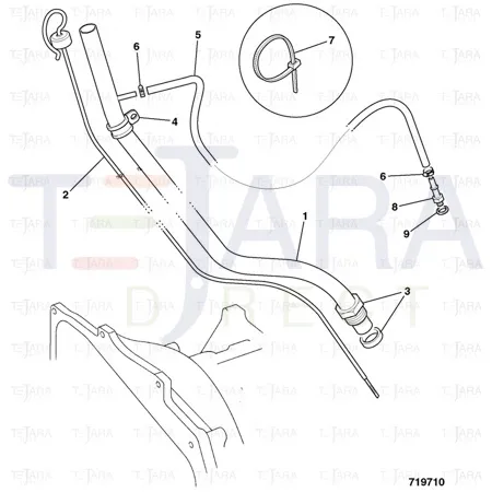 JCB Part No.# 331/36530, DIPSTICK gearbox p/s a/s - JCB Spare Parts