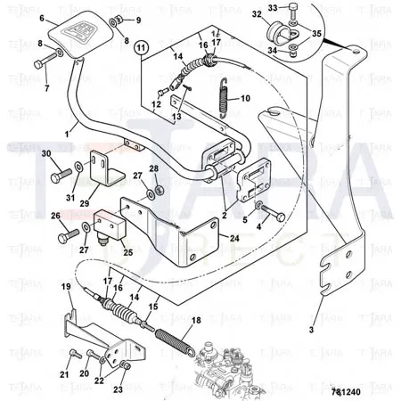 JCB Part No.# 331/49502, THROTTLE REACTION BRKT LOADALL - JCB Spare Parts