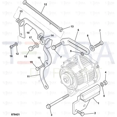 JCB Part No.# 02/631330, Bracket alternator - JCB Spare Parts