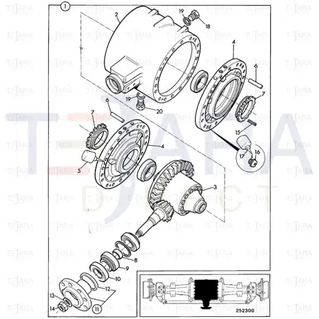 JCB Part No.# 450/27200, YOKE - COUPLING 1480 - JCB Spare Parts
