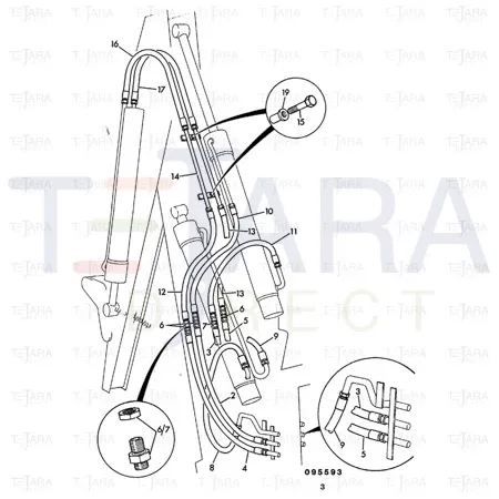JCB Part No.# 629/20600, HOSE 5/8BSP 980mm - JCB Spare Parts