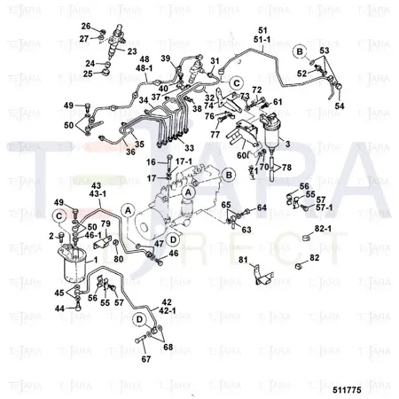 JCB Part No.# 02/801689, GASKET - JCB Spare Parts