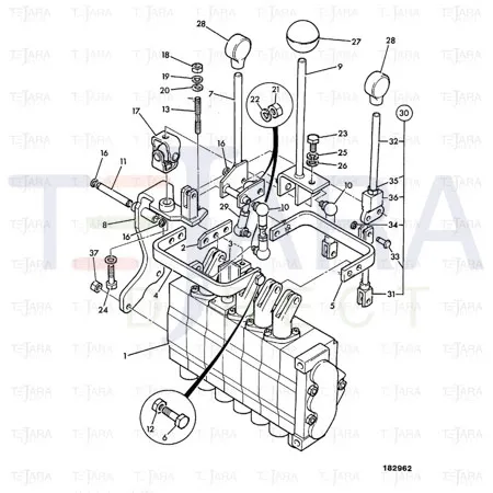 JCB Part No.# 25/930102, LEVER CRANK - JCB Spare Parts