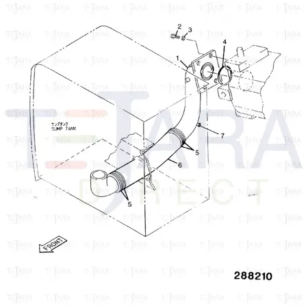 JCB Part No.# 834/10466, HOSE, SUCTION - JCB Spare Parts