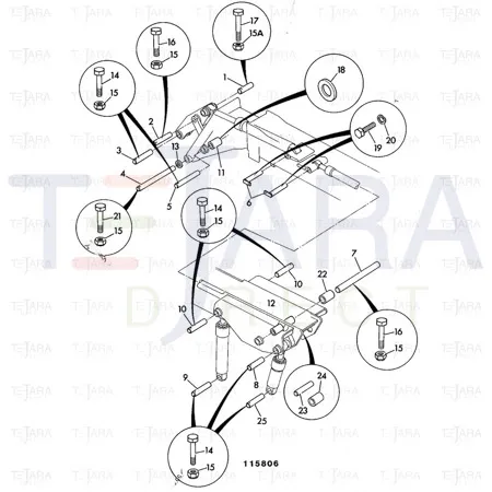 JCB Part No.# 1021/2027, P/PIN 50.75*270 - JCB Spare Parts