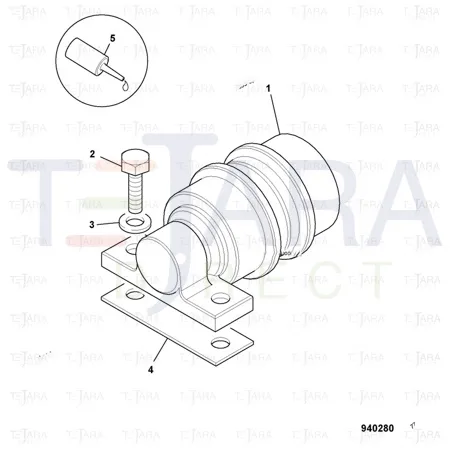 JCB Part No.# 331/42441, CARRIER ROLLER ASSEMBLY - JCB Spare Parts