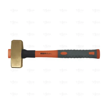 GERMAN TYPE STONING HAMMER 1500 GR. FIBERGLASS HANDLE NON SPARKING Cu - EGA Master