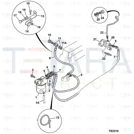 JCB Part No.# 649/51837, FUEL HOSE - JCB Spare Parts