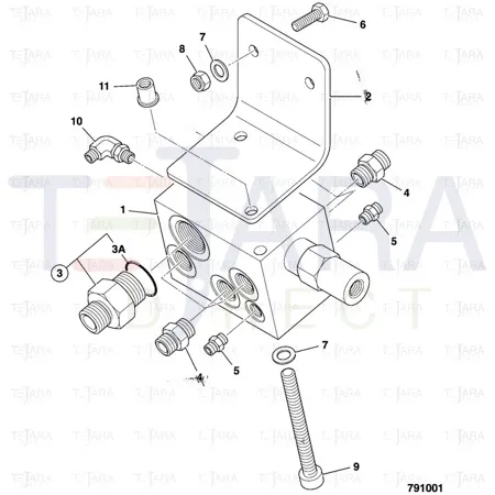 JCB Part No.# 928/60298,  Valve emergancy steer - JCB Spare Parts
