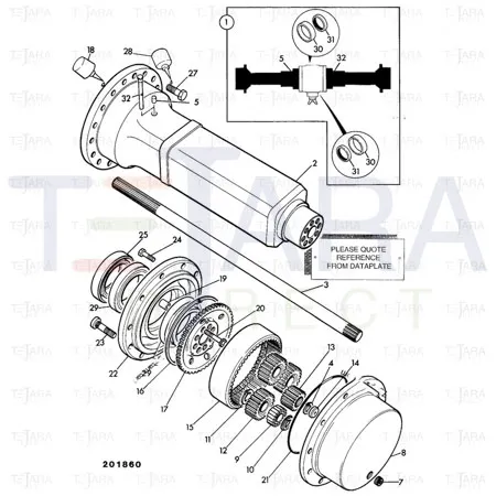 JCB Part No.# 808/00340, BEARING - PIVOT LINER - JCB Spare Parts