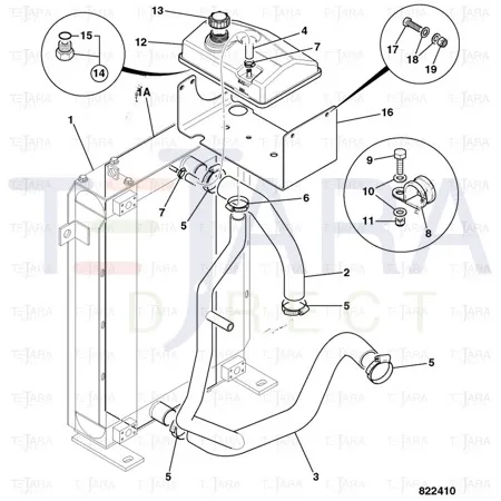 JCB Part No.# 332/V8929, HOSE VENT - JCB Spare Parts