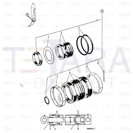 JCB Part No.# 991/00003, KIT RAM SEAL - JCB Spare Parts