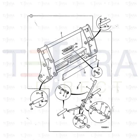 JCB Part No.# 123/01256, GRIP HAND - JCB Spare Parts