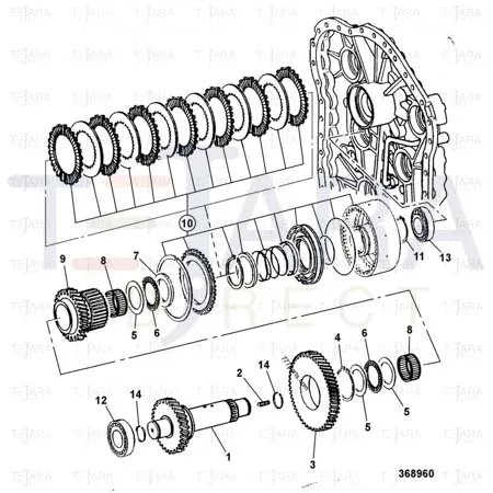 JCB Part No.# 04/600351, GEAR 61 TEETH - JCB Spare Parts