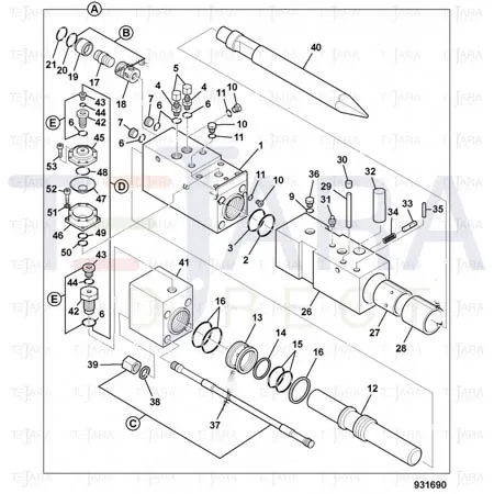 JCB Part No.# 332/F3560, O Ring . - JCB Spare Parts