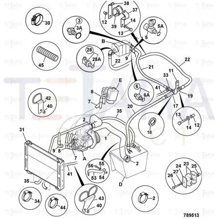 JCB Part No.# 821/10431, DUAL HOSE CLAMP SET - JCB Spare Parts