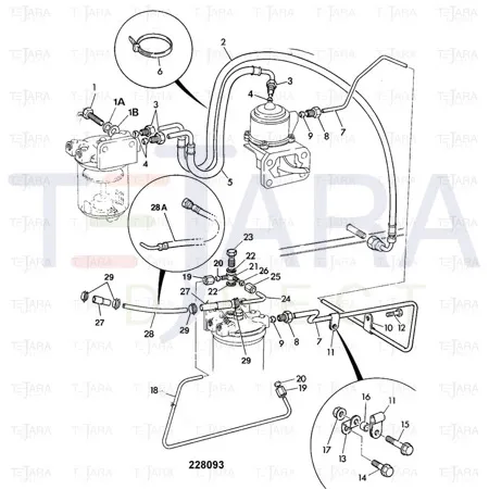 JCB Part No.# 649/48800, HOSE DIESEL FUEL 5 - JCB Spare Parts