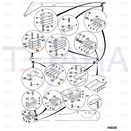 JCB Part No.# 162/03221, SPACER -WEARPAD - JCB Spare Parts
