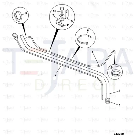 JCB Part No.# 647/02108, TUBE - JCB Spare Parts