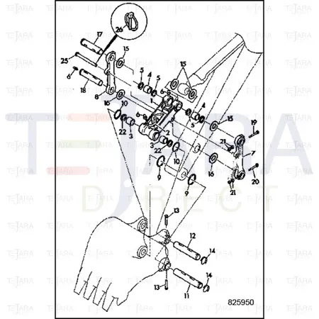 JCB Part No.# JRV0208, Link arm right hand - JCB Spare Parts