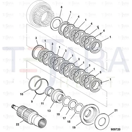 JCB Part No.# 332/C4680, Disk clutch - JCB Spare Parts