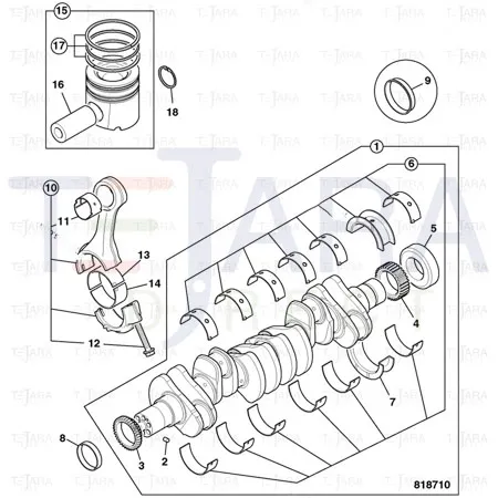 JCB Part No.# 02/912626, Rod connecting - JCB Spare Parts