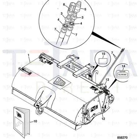 JCB Part No.# 980/90507, GA - SWEEPER SC240 - JCB Spare Parts