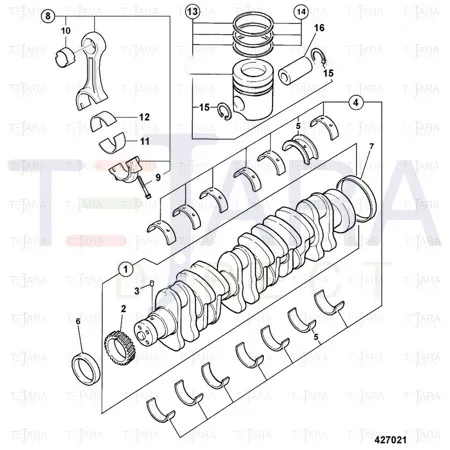 JCB Part No.# 02/919909, BEARING KIT - JCB Spare Parts