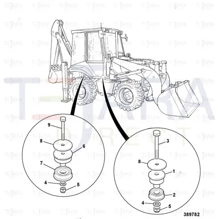JCB Part No.# 331/25996, RESILIENT MOUNT lower - JCB Spare Parts