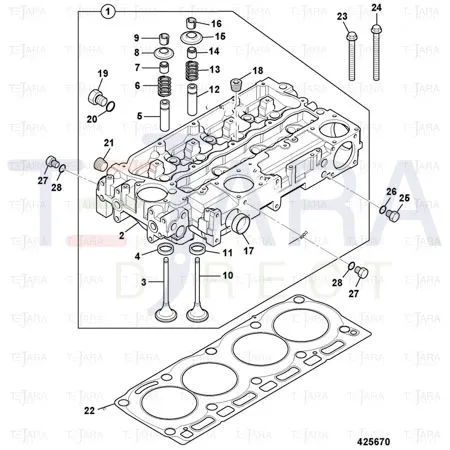 JCB Part No.# 02/202942, VALVE, EXHAUST - JCB Spare Parts