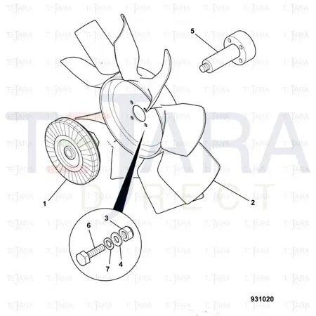 JCB Part No.# 30/926572, Coupling viscous - JCB Spare Parts