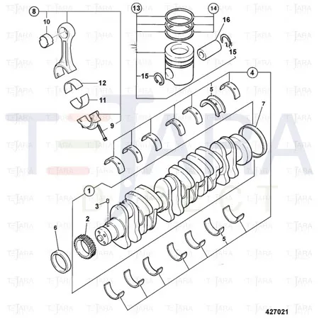 JCB Part No.# 02/911664, Kit-piston ring - JCB Spare Parts