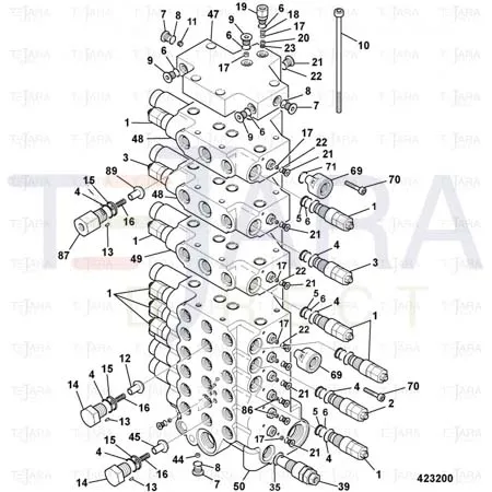 JCB Part No.# 25/221510, RING BACK UP - JCB Spare Parts